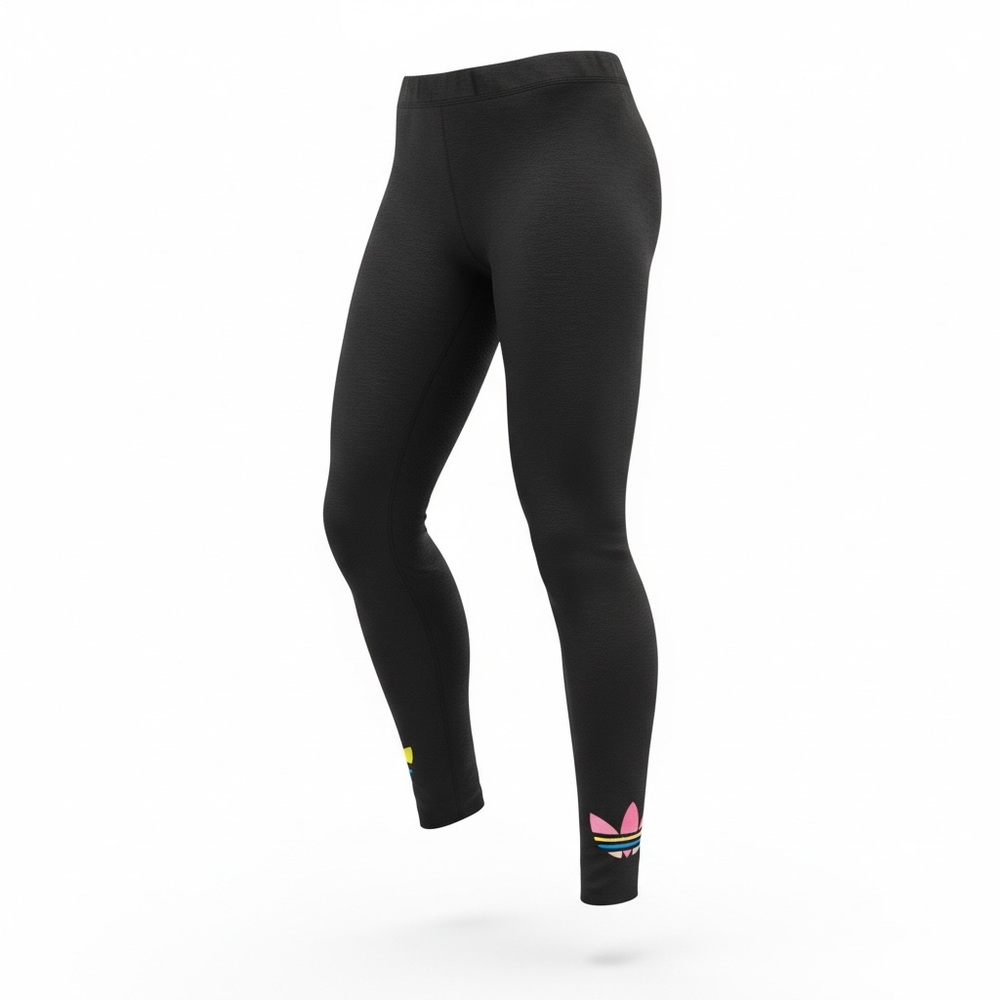 adidas Black Cropped Sweatshirt and Leggings Set with Pastel Logo - Picture 4 of 13